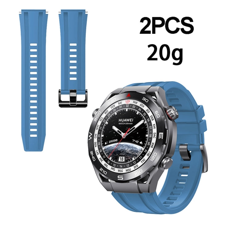 For Huawei Watch Ultimate Silicone Replacement Watch Band, 2pcs Regular Style, 3pcs Longer Style